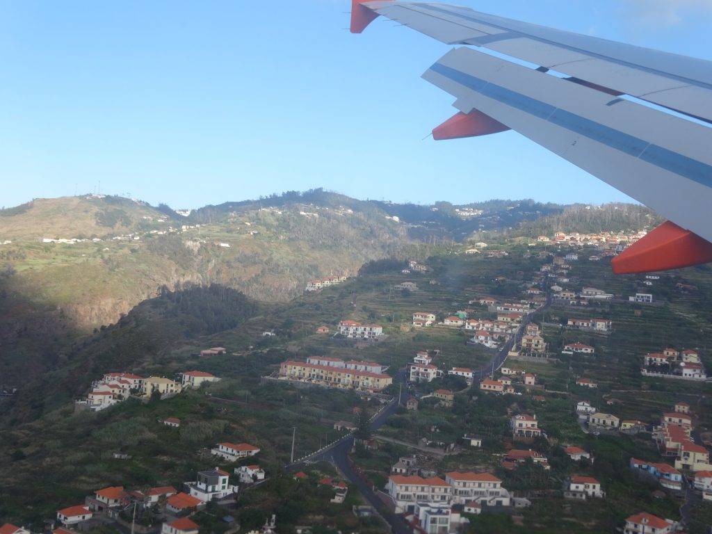 madeira vista do avião